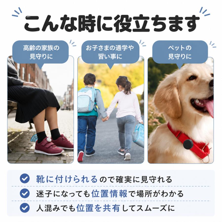 靴用 GPSタグ 防水 位置情報 android対応 見守りタグ 靴に装着できる 高齢者 子供 取り付け簡単 徘徊対策 アンドロイド |  | 06
