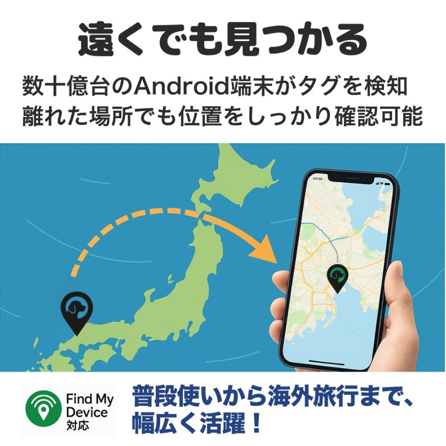GPSタグ ペット用 android 対応 首輪用 犬 猫 迷子防止 音で探せる 軽量 小型 月額不要 ペット Google Find My Device対応 |  | 04