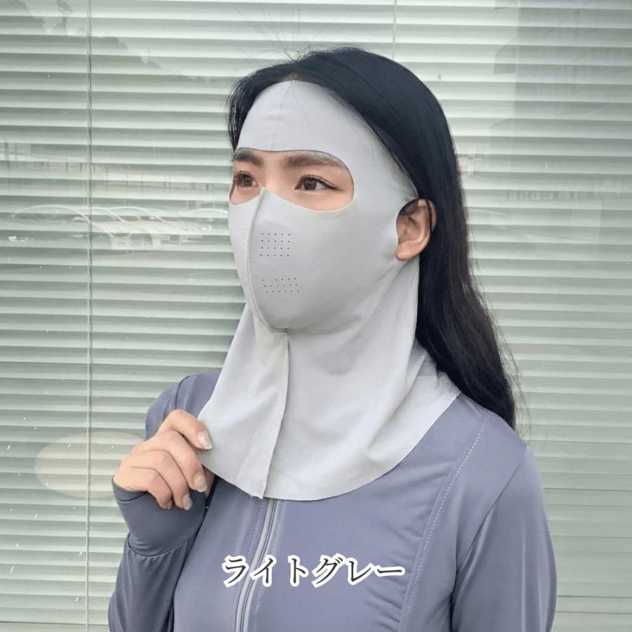 日焼け止めマスク フルカバー フェイスカバー UVカット UPF50+ 接触冷感 首までカバー 男女兼用 ストレッチ素材 夏用 紫外線対策マスク |  | 02