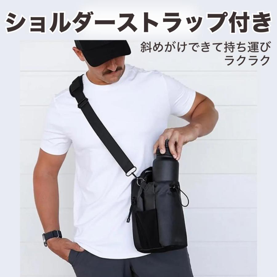 ジム バッグ マグネット付き 小さめ 水筒 メンズ レディース カバン 磁石 ジム用品 ショルダー ポーチ |  | 08