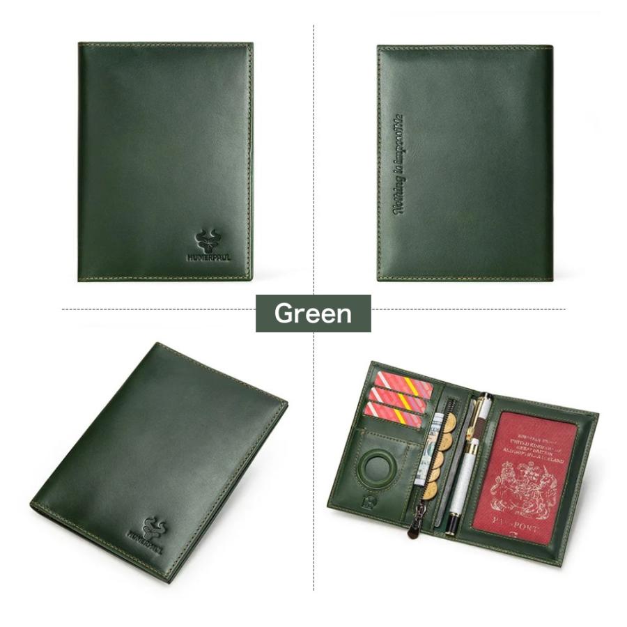 パスポートケース スキミング防止 本革 エアタグ収納 小銭入れ付き RFID 紛失防止 メンズ レディース |  | 04