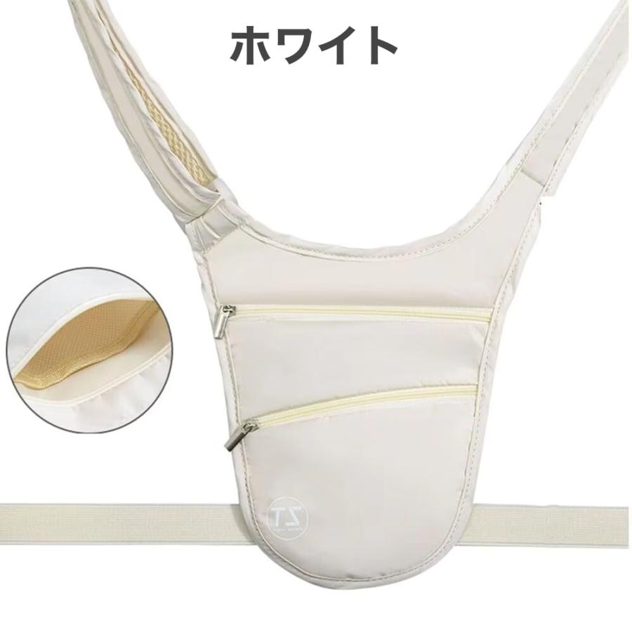 セキュリティポーチ 貴重品入れ 薄型 旅行 海外旅行 ウエストポーチ 斜めがけ 服の下 防犯ポーチ パスポート スマホ 仕事 アルバイト フェス |  | 01