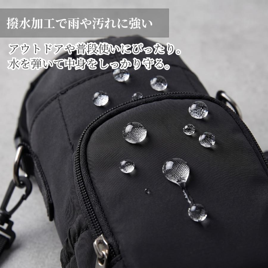 水筒ケース ショルダー付き 軽量 ボトルキャリアバッグ スマホ収納 ポケット付き 500ml 750ml 1L対応 水筒カバー おしゃれ |  | 07