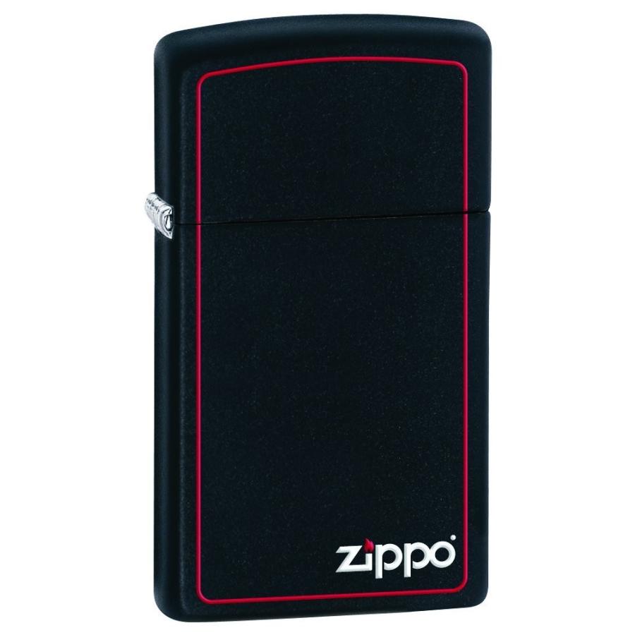 ジッポー ライター ZIPPO ジッポ Black Matte ブラックマット つや消し ZIPPOロゴ SLIM SIZE スリム