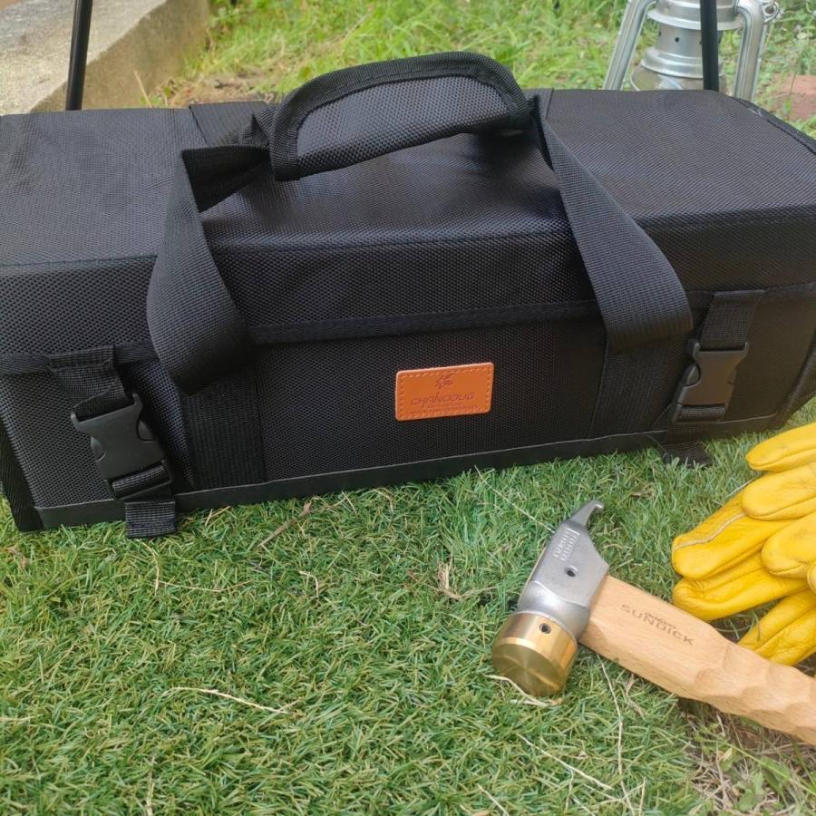 ペグケース 収納ケース 折りたたみ ハードタイプ ツールボックス ギア 折りたたみコンテナ アウトドア キャンプ ブラック |  | 10