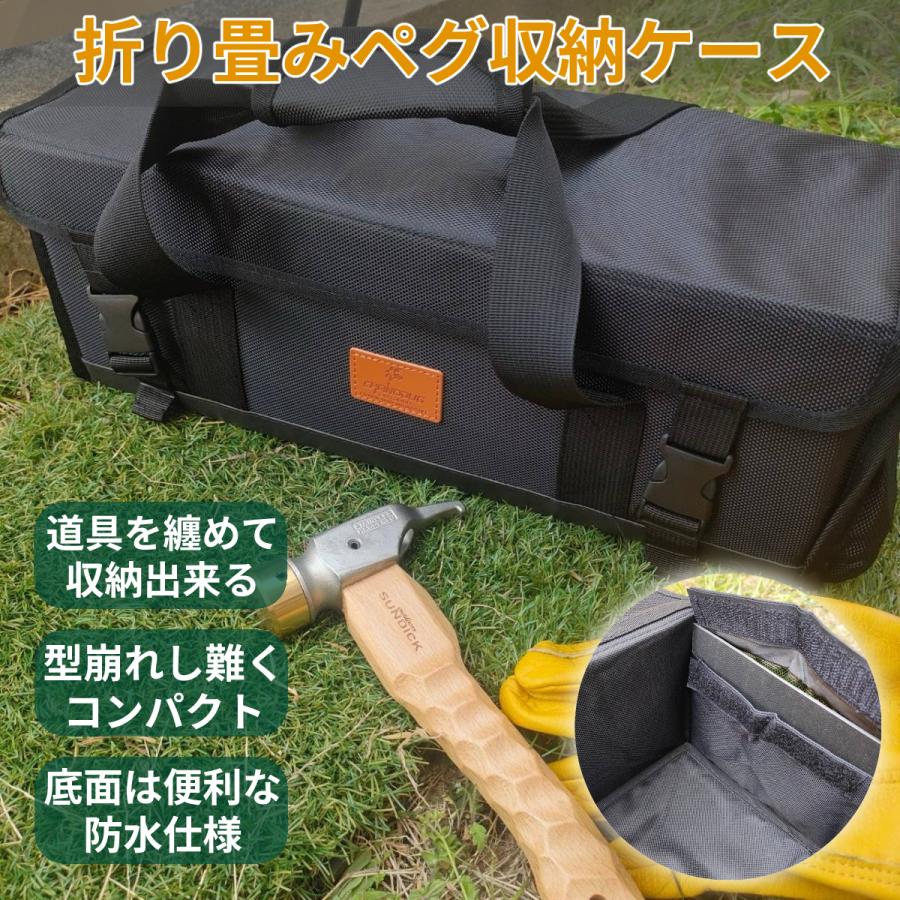 ペグケース 収納ケース 折りたたみ ハードタイプ ツールボックス ギア 折りたたみコンテナ アウトドア キャンプ ブラック |  | 01