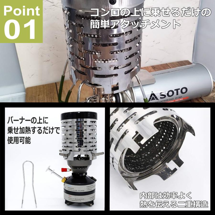 送料無料】ヒーター アタッチメント シングルバーナー ストーブ