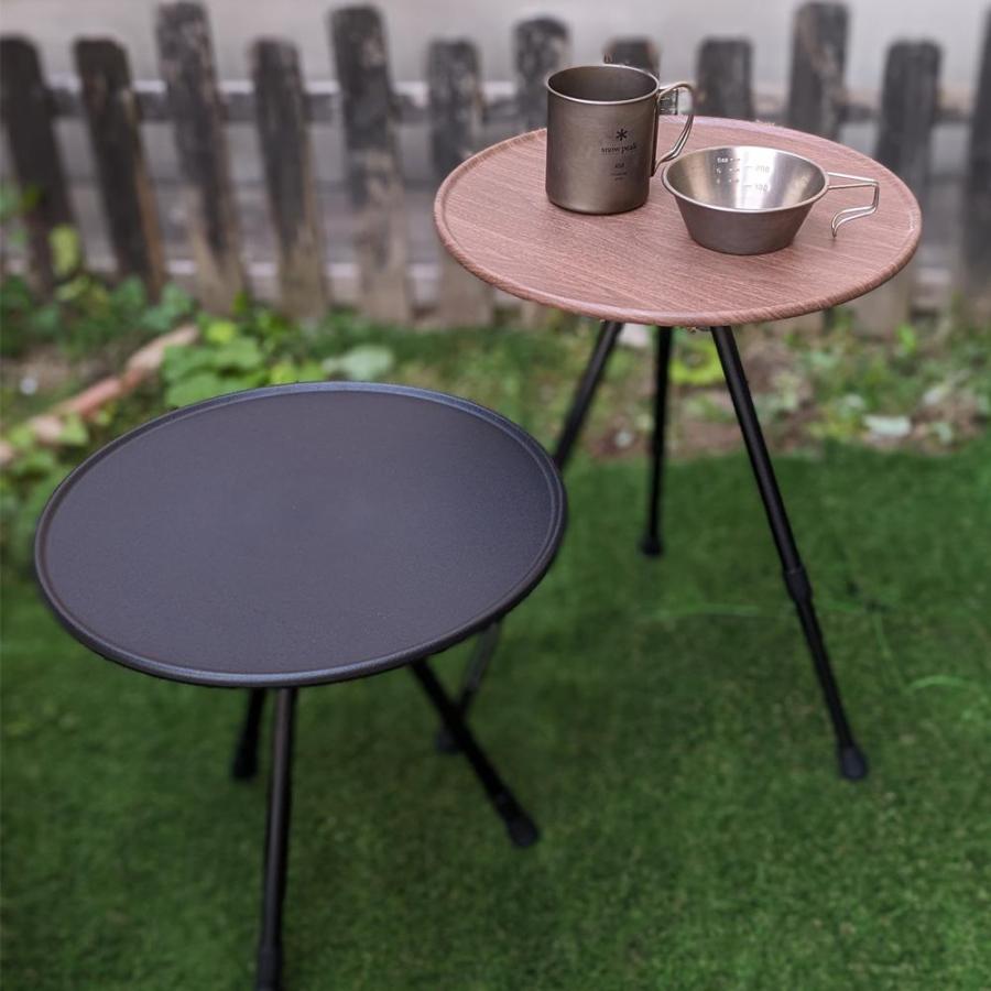 アウトドア テーブル 折り畳み 組立て式 ソロテーブル 丸テーブル 円形テーブル サイドテーブル 高さ調節 木目調 キャンプ |  | 12