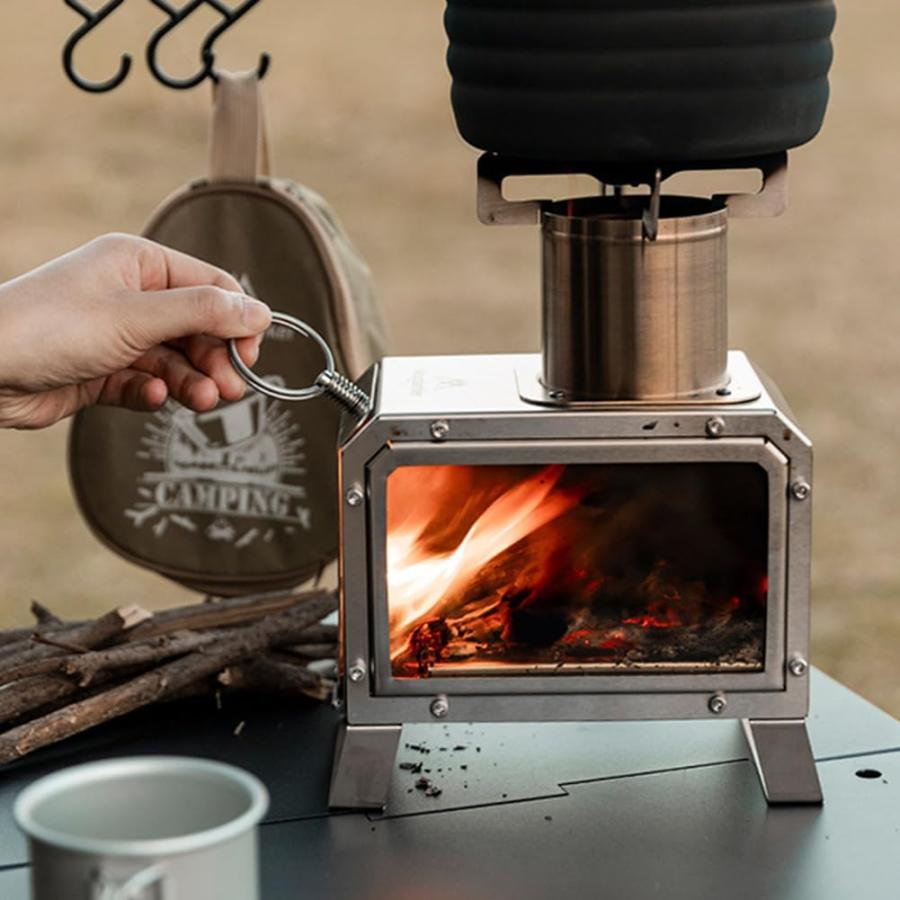 mokumoku｜ちいさなまきストーブコンロ｜本格調理もできる癒しのミニ薪