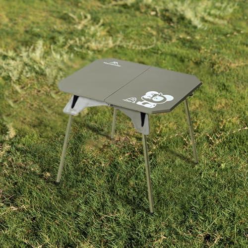 アウトドア テーブル ソロテーブル サイドテーブル ミニテーブル 折りたたみ キャンプ アルミ 48x40x37.5cm 軽量 40kg 耐荷重 グリーン_7