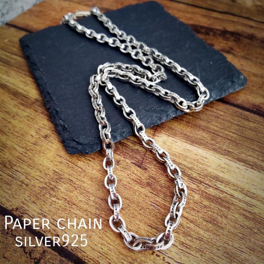 シルバー 925 ペーパーチェーン ネックレス ハンドメイド 手作り シルバー 925 ペーパーチェーン ネックレス ハンドメイド 手作り