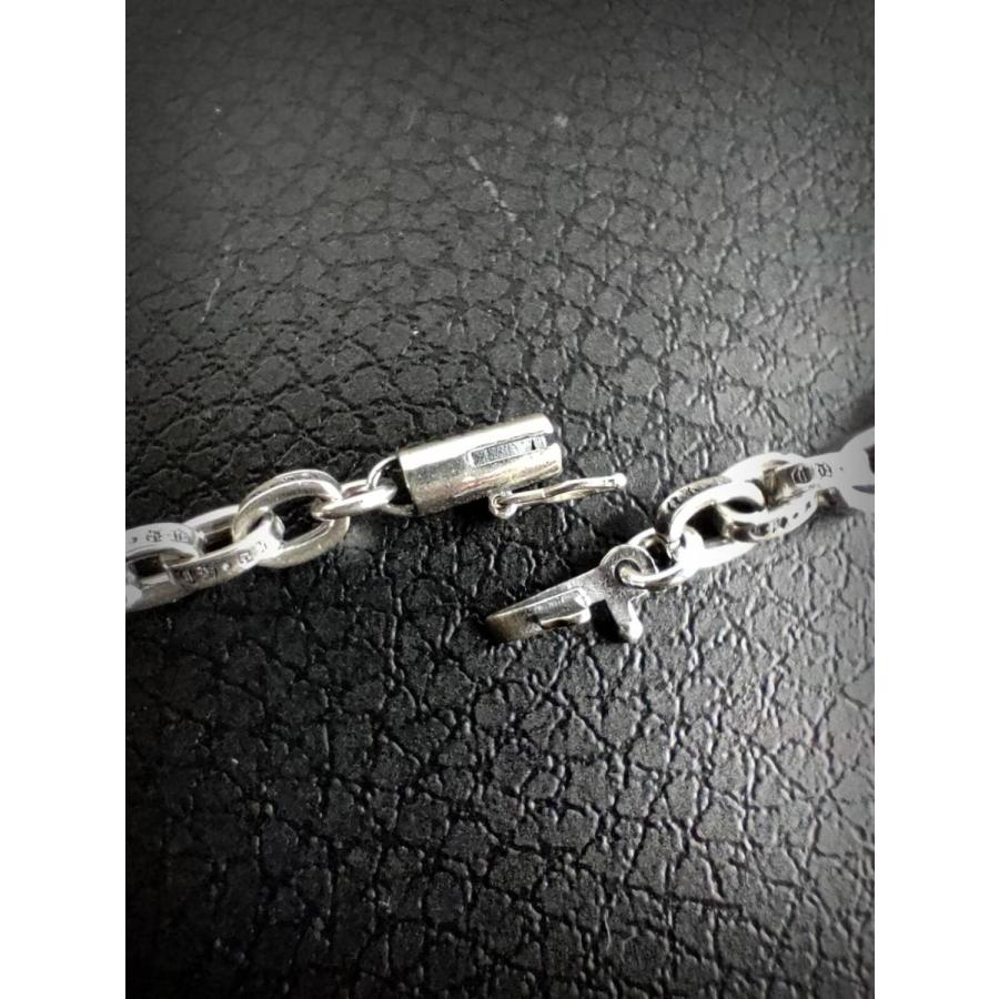 シルバー 925 ペーパーチェーン ネックレス 50cm ハンドメイド 精密