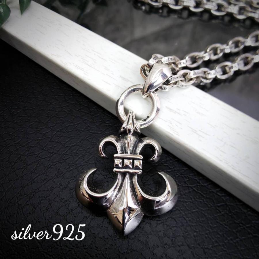 新品 シルバー925 ペーパーチェーン フレア ネックレス 50cm ユリの