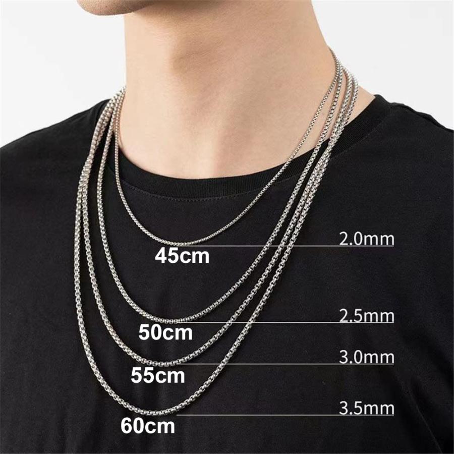 シルバー 925 ペーパーチェーン クロス ネックレス 55cm タイニー 