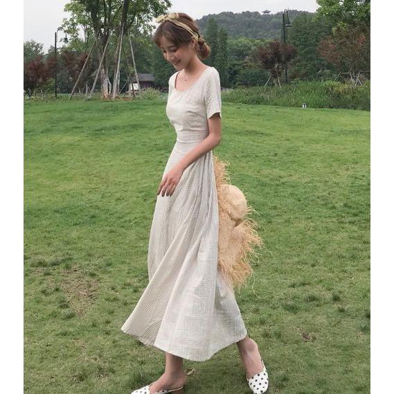 即納 リゾート ロングワンピース 大きいサイズ レディース オープンバック フレア ミモレ ロング ワンピース 半袖 背中開き ワンピース 韓国 Cn0541 Cn0541 ワンピの里 通販 Yahoo ショッピング