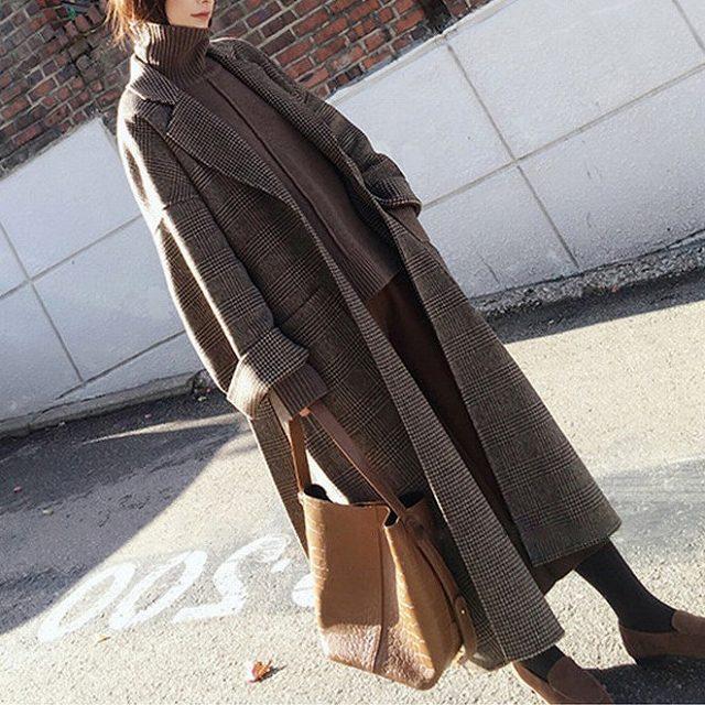 IRENE アイレネ チェック ポンチョ ロングコート