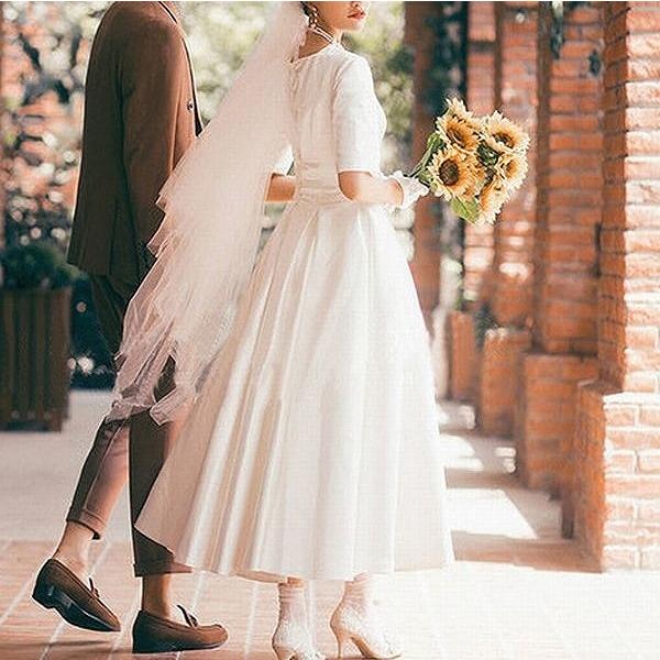 高い素材 ウェディングドレス 結婚式 二次会 ホワイト 花嫁 ウェディング ロング丈 半袖 上品 パーティドレス 白ドレス 披露宴 ブライダル きれいめ 大人 編み上げ Jh138 ワンピの里 通販 Yahoo ショッピング 海外最新 Toscelikspecialsteel Com