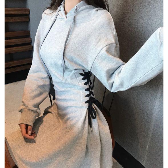春新作 韓国 ワンピース ドレス 激安 黒ワンピースドレス 春服 ワンピース ショート パーカー フード付き タイト フレア Jm3037 Jm3037 ワンピの里 通販 Yahoo ショッピング