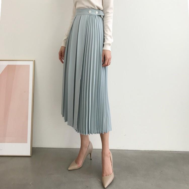 スカート 40代 コーデ ロング 膝丈 30代 代 無地 プリーツ フレア 上品 きれいめ 通勤 オフィス ミモレ丈 ウエストゴム シンプル デート 女子会 お出かけ Jp300 ワンピの里 通販 Yahoo ショッピング