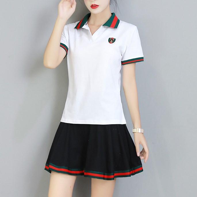 セットアップ レディース 40代 韓国 スーツ スカート コーデ 30代 ポロシャツ カットソー スポーティー ミニスカート フレア ハイウエスト 代 デート Jr219 ワンピの里 通販 Yahoo ショッピング