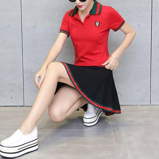 セットアップ レディース 40代 韓国 スーツ スカート コーデ 30代 ポロシャツ カットソー スポーティー ミニスカート フレア ハイウエスト 代 デート Jr219 ワンピの里 通販 Yahoo ショッピング