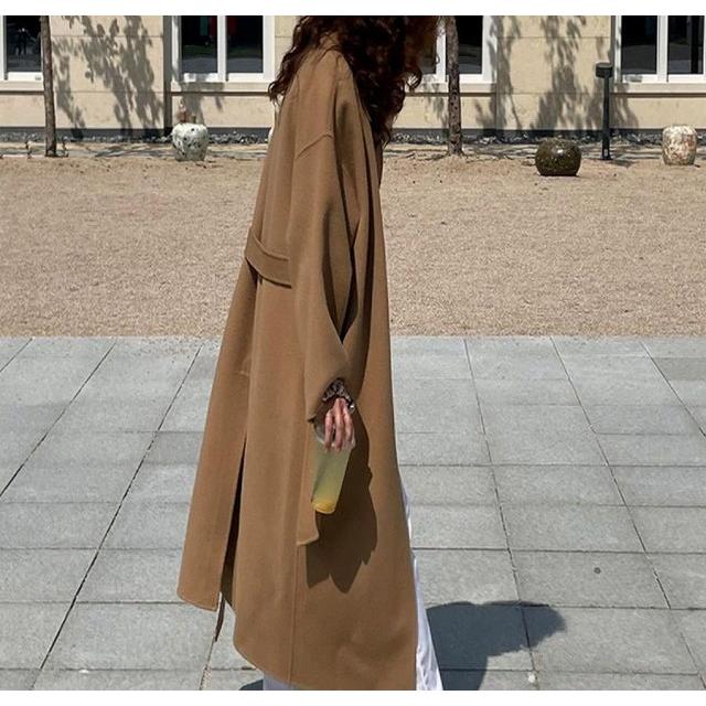 送料関税無料 40代 ロングワンピース レディース ワンピース コーデ 秋冬 通勤 ウエストマーク ウール およばれ 襟 無地 ロング丈 30代 羽織物 結婚式 ワンピース カラー キャメル Lifeinlacruz Com