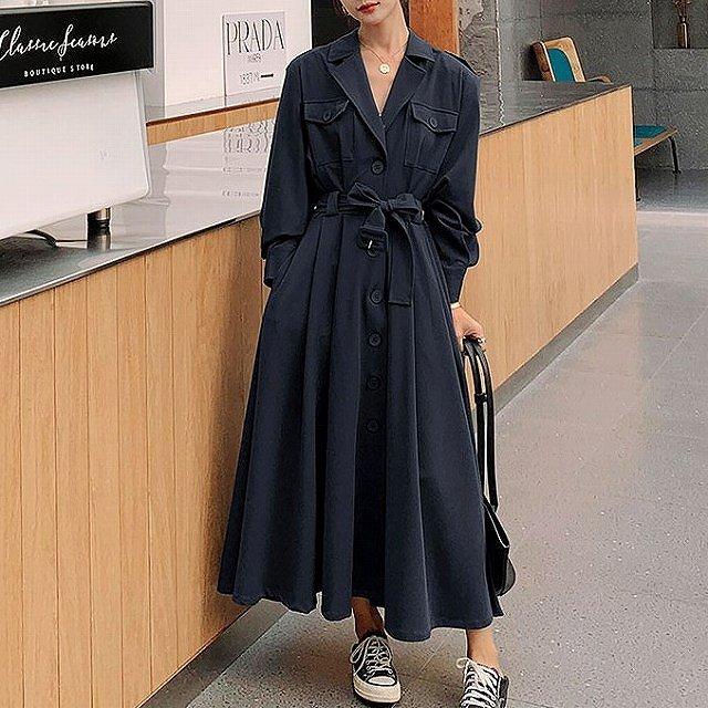 トレンチコート ロングコート コート レディース 冬 40代 きれいめ 30代 代 ベーシック フレア 無地 フォーマル おしゃれ 大人 可愛い ２０１３新発