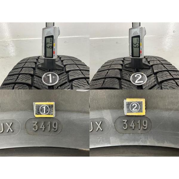 中古タイヤ 2本セット 225/55R17 101H ミシュラン X-ICE3+  冬 スタッドレス 225/55/17 XVハイブリッド/フォレスター   b12054の画像