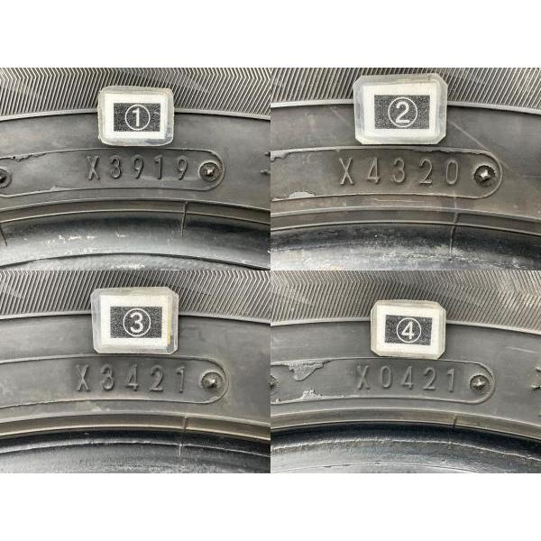 中古タイヤ 4本セット 185/60R15 84Q ダンロップ WINTERMAXX WM02 冬 スタッドレス 185/60R15 フィット/インサイト/グレイス b10317の画像