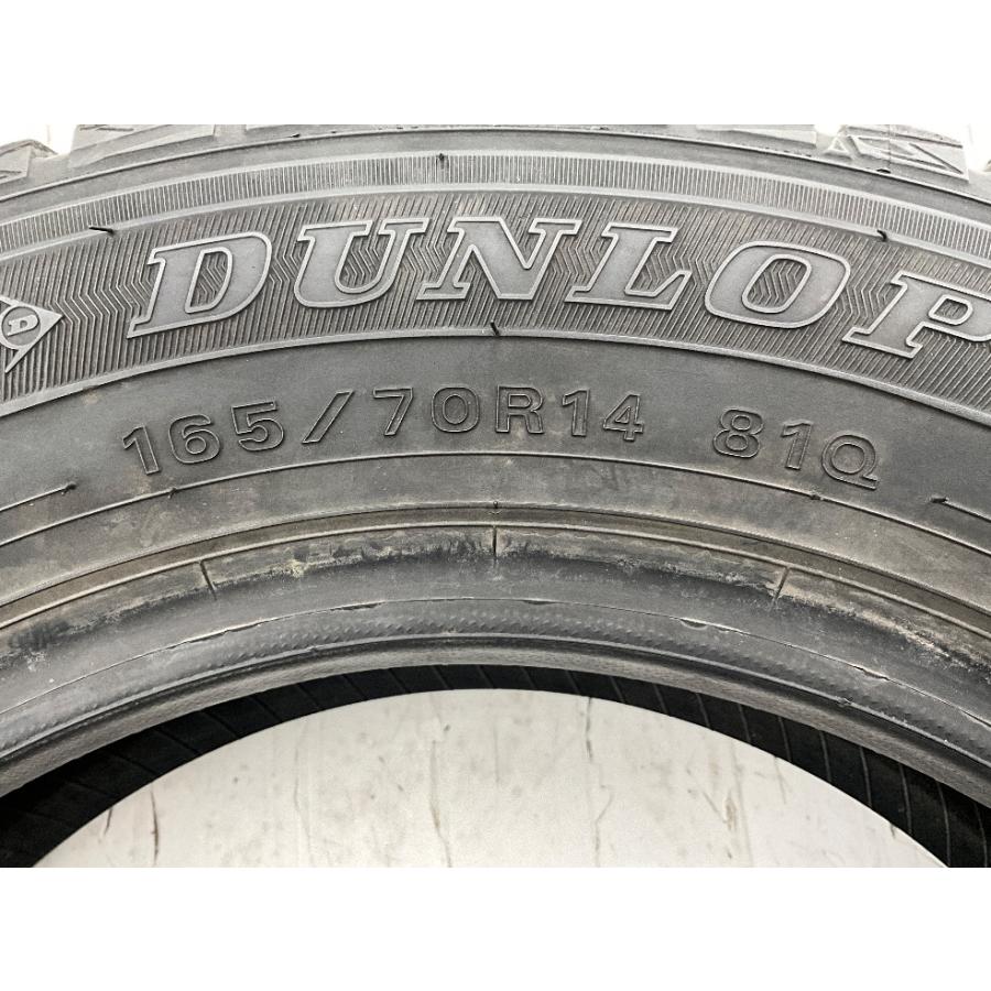 中古タイヤ 4本セット 165/70R14 81Q ダンロップ WINTERMAXX WM01 冬 スタッドレス  165/70/14 スペイド/パッソ   b11362の画像