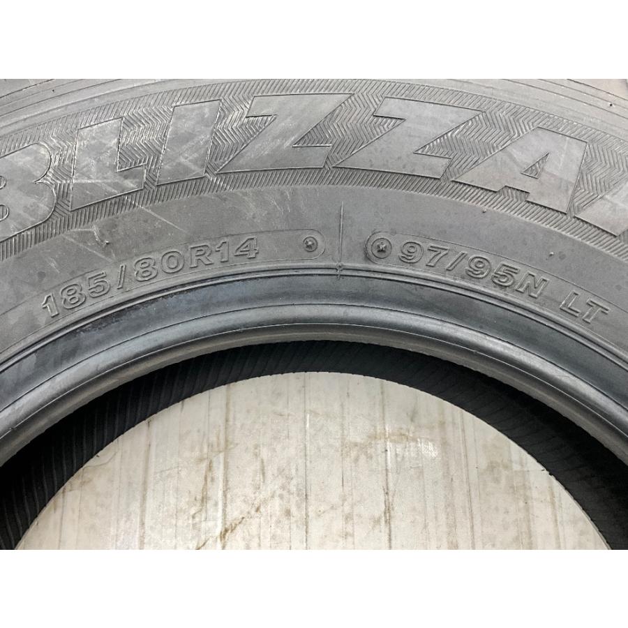 新品タイヤ 処分特価 4本セット 185/80R14 97/95N LT  ブリヂストン BLIZZAK VL1 冬 スタッドレス 185/80/14 商用車/バン b14846の画像