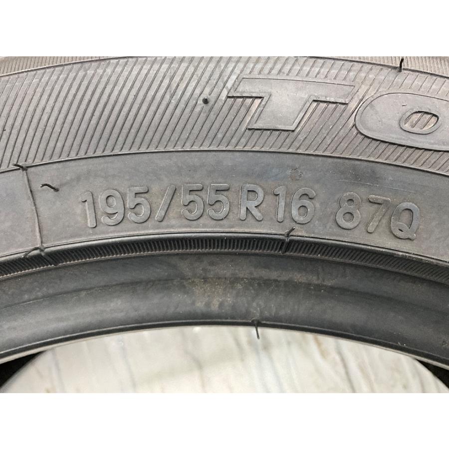 未使用 4本セット 195/55R16 87Q トーヨー OBSERVE GARIT GIZ 冬 スタッドレス 195/55/16 アクア  b13882の画像