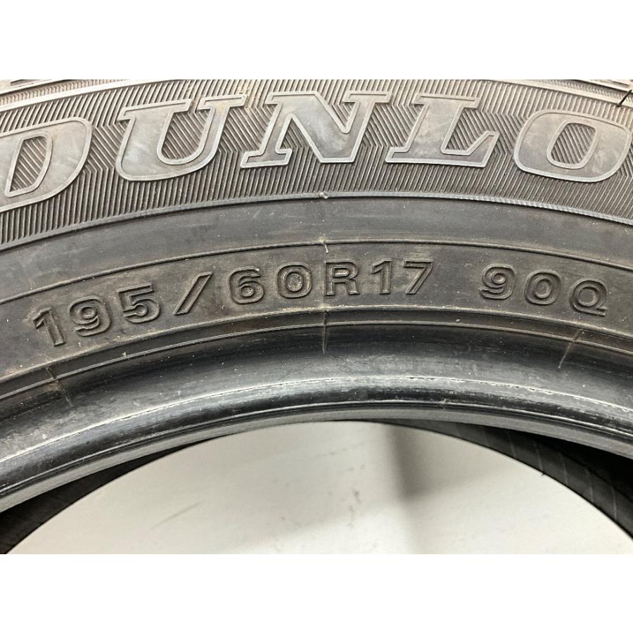 中古タイヤ 2本セット 195/60R17 90Q ダンロップ WINTERMAXX WM02 冬  
