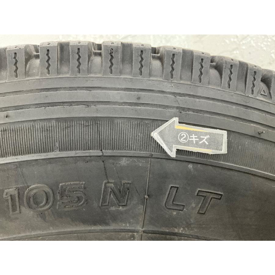 DELVEX 中古タイヤ 2本セット 195/80R15 107/105N LT トーヨー 935 冬 