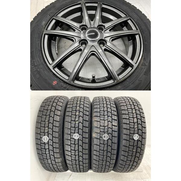 155/65R14 ダンロップスタッドレスルークスホイール付き中古品