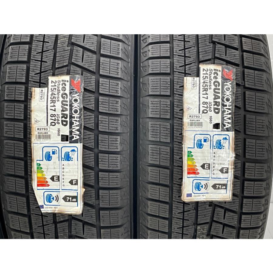 タイヤ 処分特価 4本セット 215/45R17 87Q ヨコハマ ICE GUARD  IG60 冬 ヴェロッサ/プリウス/86  国産 b3678｜onepiecetire｜03