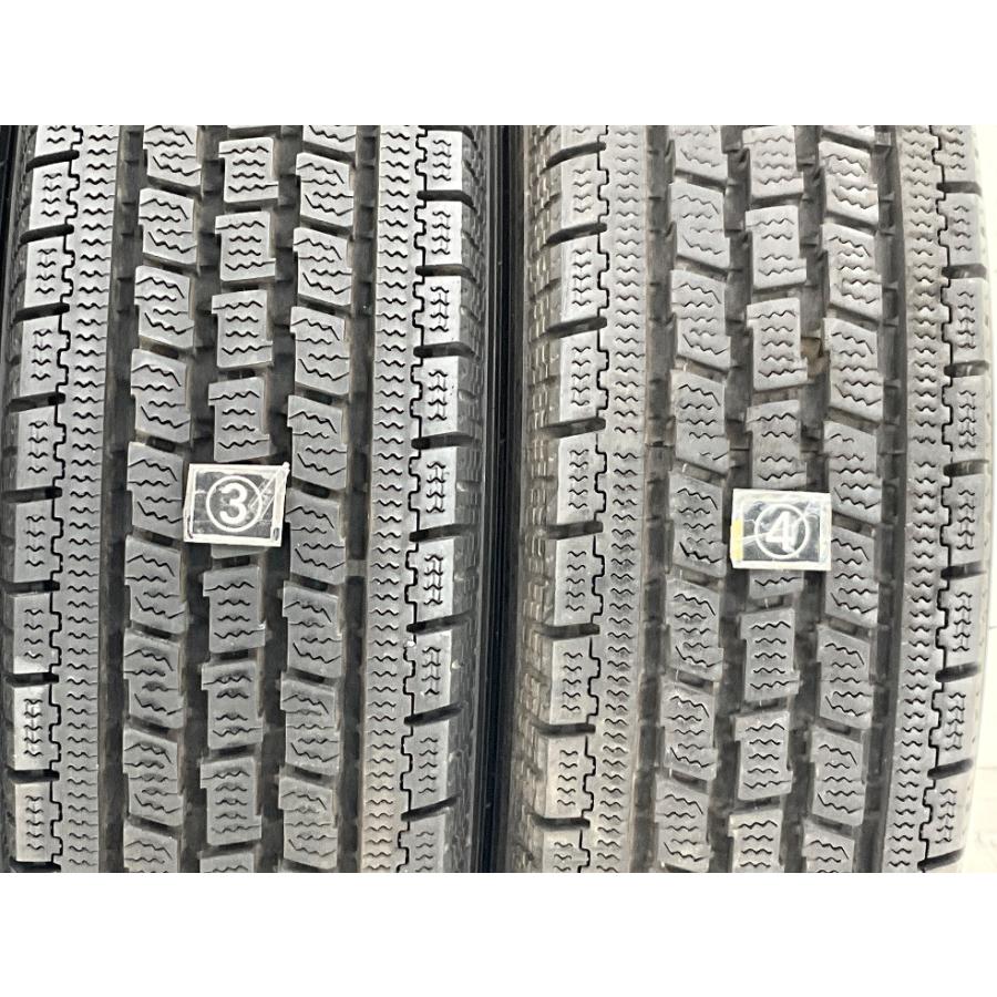 中古タイヤ 4本セット 165/80R14 91/90N LT  トーヨー DELVEX 934 冬 スタッドレス 165/80/14  商用車/バン   b15717の画像