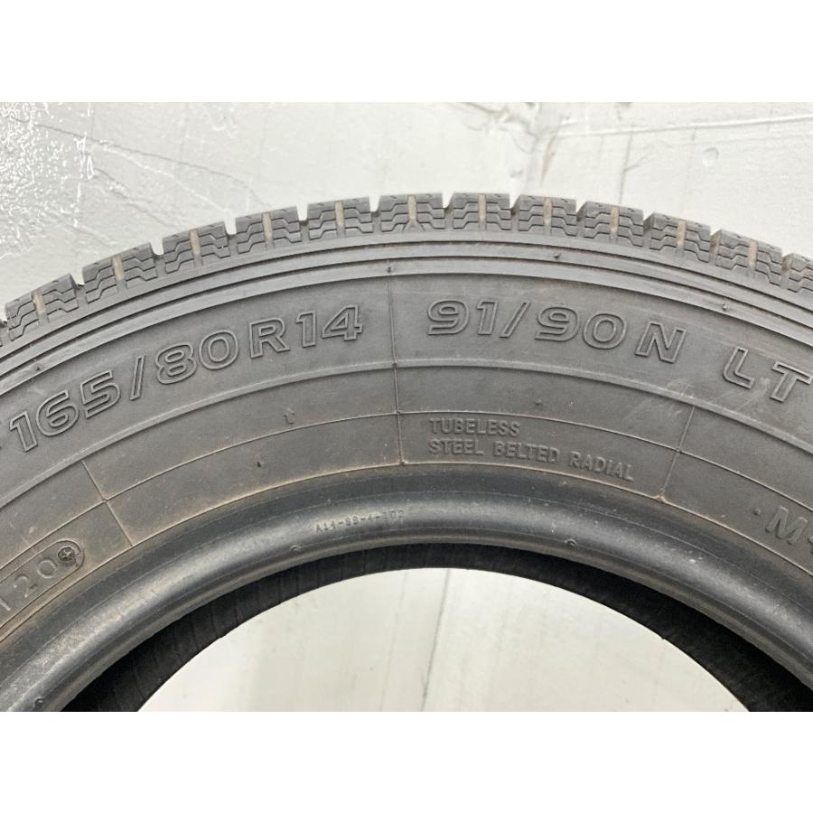 中古タイヤ 4本セット 165/80R14 91/90N LT  トーヨー DELVEX 934 冬 スタッドレス 165/80/14  商用車/バン   b15717の画像
