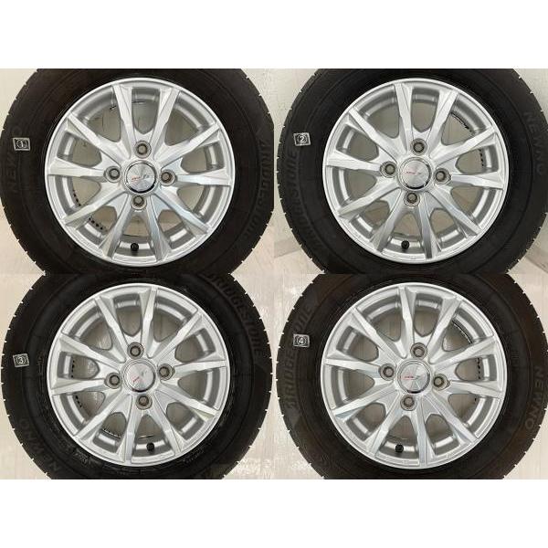 送料込☆2023 ブリヂストン タイヤホイールセット145/80R13☆4本 BRIDGESTONE（ブリヂストン） 中古タイヤホイールセット 145/80R13 75S