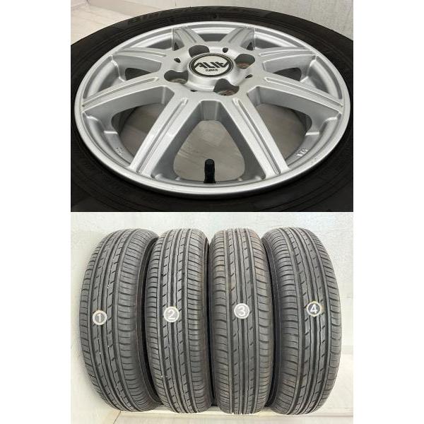中古タイヤホイールセット 145/80R13 75S  13インチ 13×4B +43 4穴 PCD100 ヨコハマ CLIMATE 夏 サマー プレオ  d3414_3