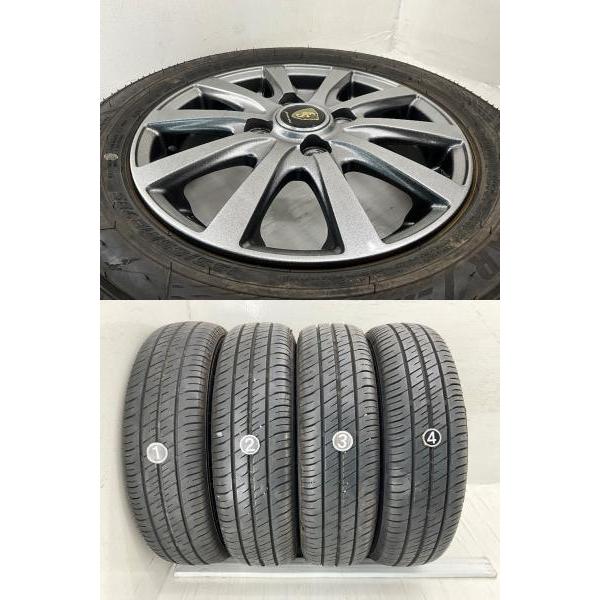 中古タイヤホイールセット 155/65R13 73S 13インチ 13×4B +42 4穴 PCD100 グッドイヤー MANARAY SPORT 夏 ミラ  d3415_3