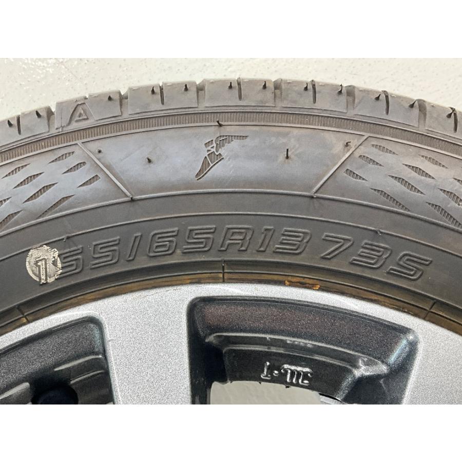 中古タイヤホイールセット 155/65R13 73S 13インチ 13×4B +42 4穴 PCD100 グッドイヤー MANARAY SPORT 夏 ミラ  d3415_7