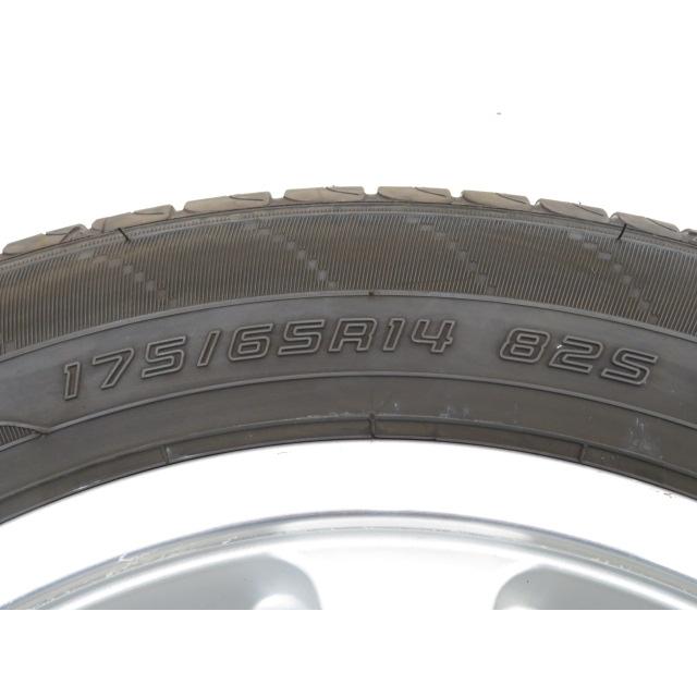 中古タイヤ ホイールセット 175/65R14 82S 14インチ 14x5J +43 4穴 PCD100 ダンロップ 夏 ヴィッツ 送料無料（沖縄、離島除く）a18303｜onepiecetire｜07