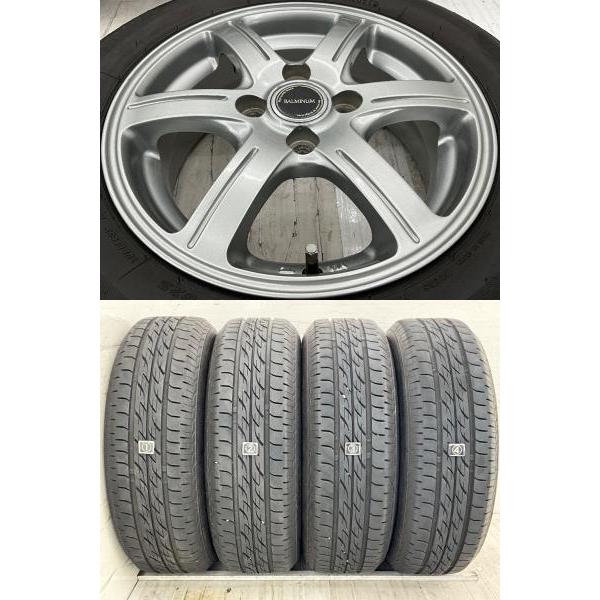 BRIDGESTONEタイヤ14インチ ホイール付き×4本セット 4穴 中古美 BRIDGESTONEタイヤ14インチ ホイール付き×4本セット 4穴 中古美
