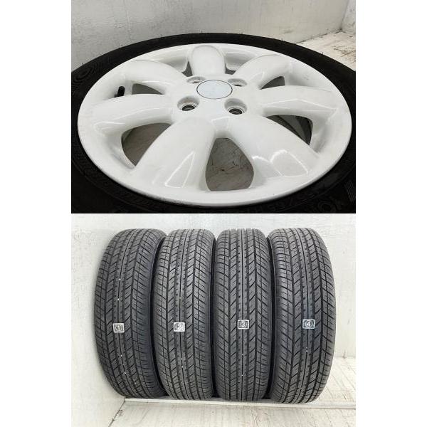 商談中」㉘155/65R14新品ヨコハマタイヤ4本と中古美品ホイールとナット付き