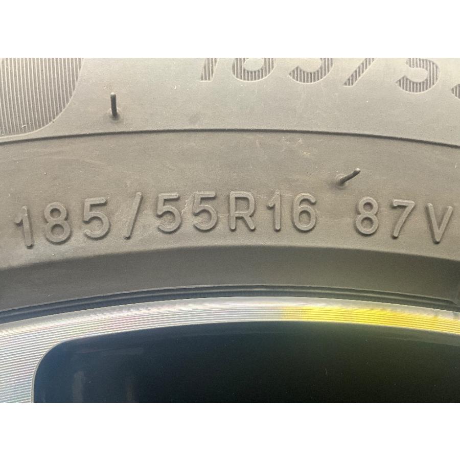 中古タイヤホイールセット 185/55R16 87V16×5.5J +45 4穴 PCD100 トヨタ純正 カローラ フィールダー 夏 サマー d3358_7