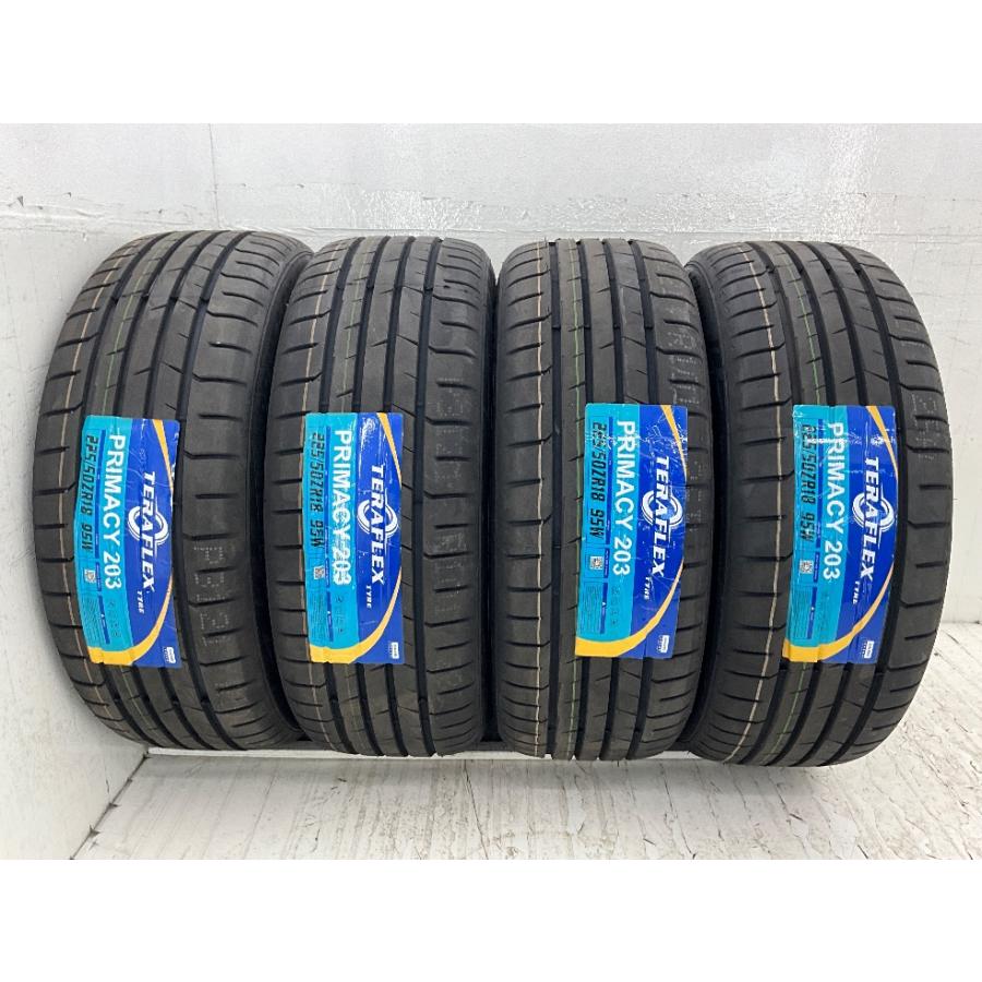 新品タイヤ 中古ホイールセット 225/50R18 95W 18×7.5J +50 5穴 PCD114