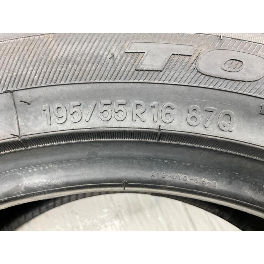 未使用 4本セット 195/55R16 87Q トーヨー OBSERVE GARIT GIZ 冬 スタッドレス 195/55/16 イスト   b13885の画像