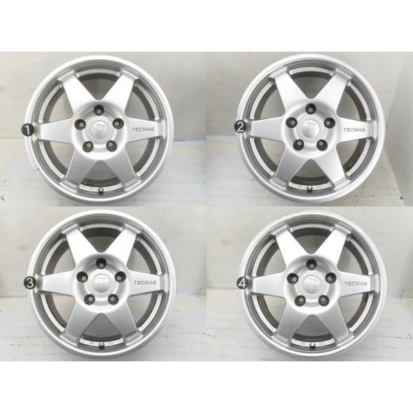 中古アルミホイール 4本セット 16インチ 7.5J +35 5穴 PCD120 TECMAG 