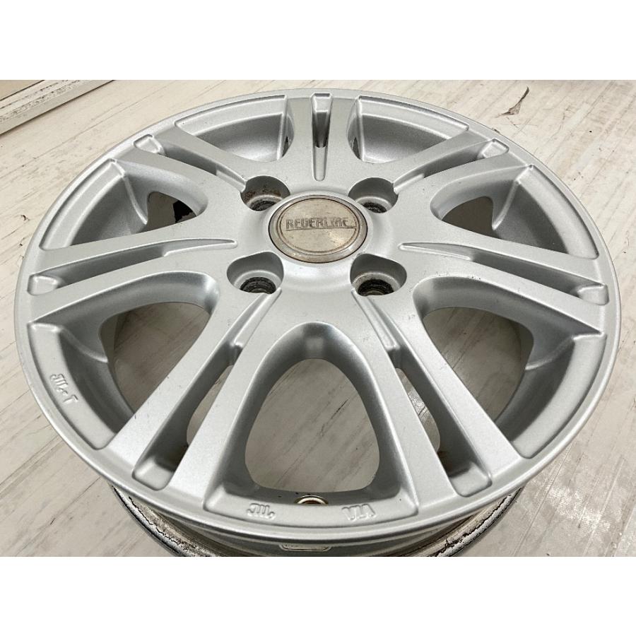 中古アルミホイール 4本セット 13×4B +42 4穴 PCD100 13インチ  REVERLINE  c2932の画像